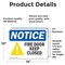 Signmission Fire Door Keep Closed OSHA Notice Sign, Vinyl Decal, 14in W x 10in L, 2PK OS-2PACK-NS-D-1014-L-15661 - alternate 4